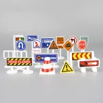 Kids Car Toys City Parking Lot Roadmap English Road Signs Alloy Toy Cars Model Gifts for Boys Girls Color-D