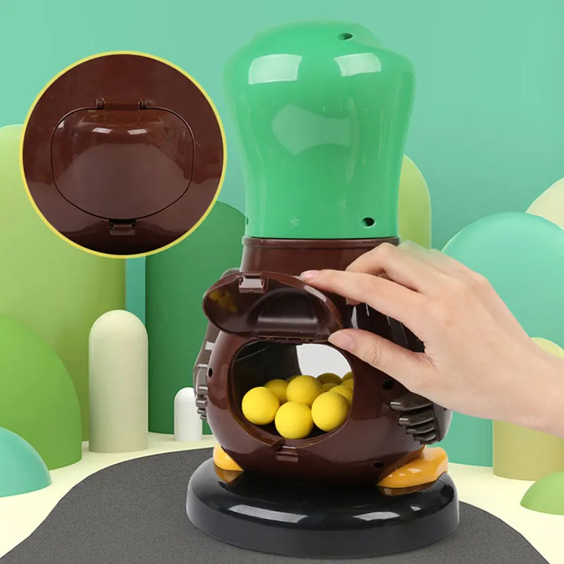 Duck Shooting Toy Kids Movable Target Shooting Games Toy with Popper Gun and 12 Soft Foam Interactive Competition Game Gift for Boys Girls big image 5