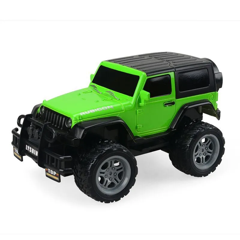 RC Car 1:18 Scale Rechargeable 4WD Jeep off-road Racing Vehicle Antiskid Four-way Remote Control Toy Car with Light Green big image 1
