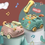 Kids Telephone Toy Early Education Light Music Toy Emulated Montessori Phone Toy Simulated Landline Drag  image 6