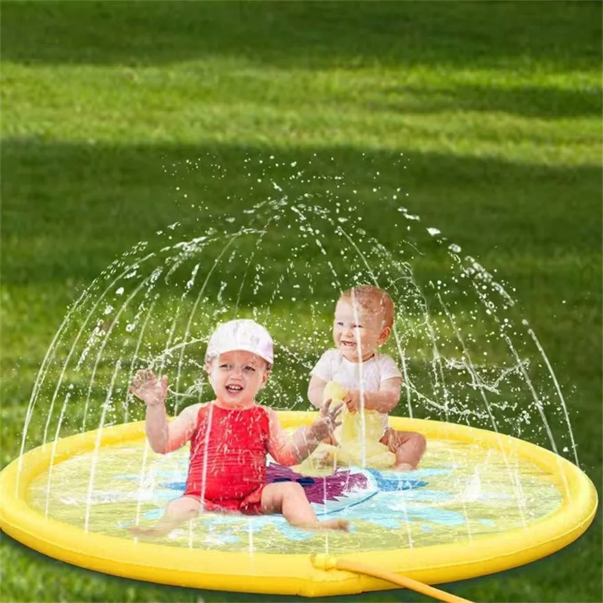 Sprinkler & Splash Pad Play Mat Foldable Portable Outdoor Sprinkler Pad Water Toys  big image 3