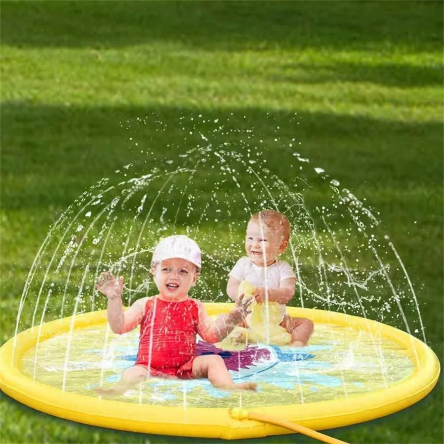 Sprinkler & Splash Pad Play Mat Foldable Portable Outdoor Sprinkler Pad Water Toys big image 3
