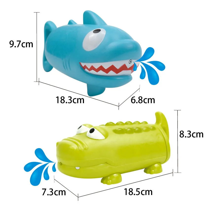Kids Shark Crocodile Water Guns Animal Character Water Blaster Squirt Guns Water Soakers Toys for Summer Swimming Pool Beach Outdoor Games big image 6