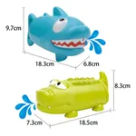 Kids Shark Crocodile Water Guns Animal Character Water Blaster Squirt Guns Water Soakers Toys for Summer Swimming Pool Beach Outdoor Games  image 5