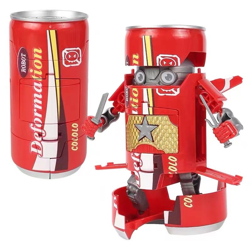 

Deformed Soda Robot Warrior Model Beverage Can Deformation Toy Kids Educational Toys Gift