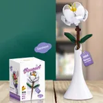 Flower Bouquet Building Block Kit DIY Artificial Flowers Building Toys Creative Project Toys Gift for Adults Kids (Does not include vase)  image 2