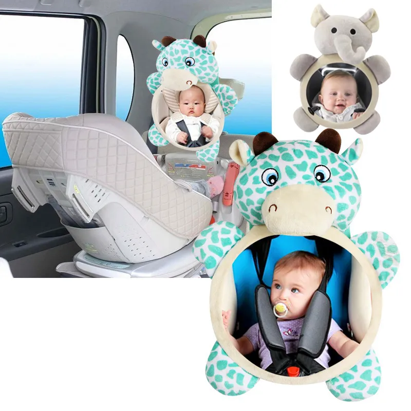 Cute Baby Rear Facing Mirrors Reverse Installation Car Interior Rear View Mirror Safety Car Back Seat View Mirror Green big image 1