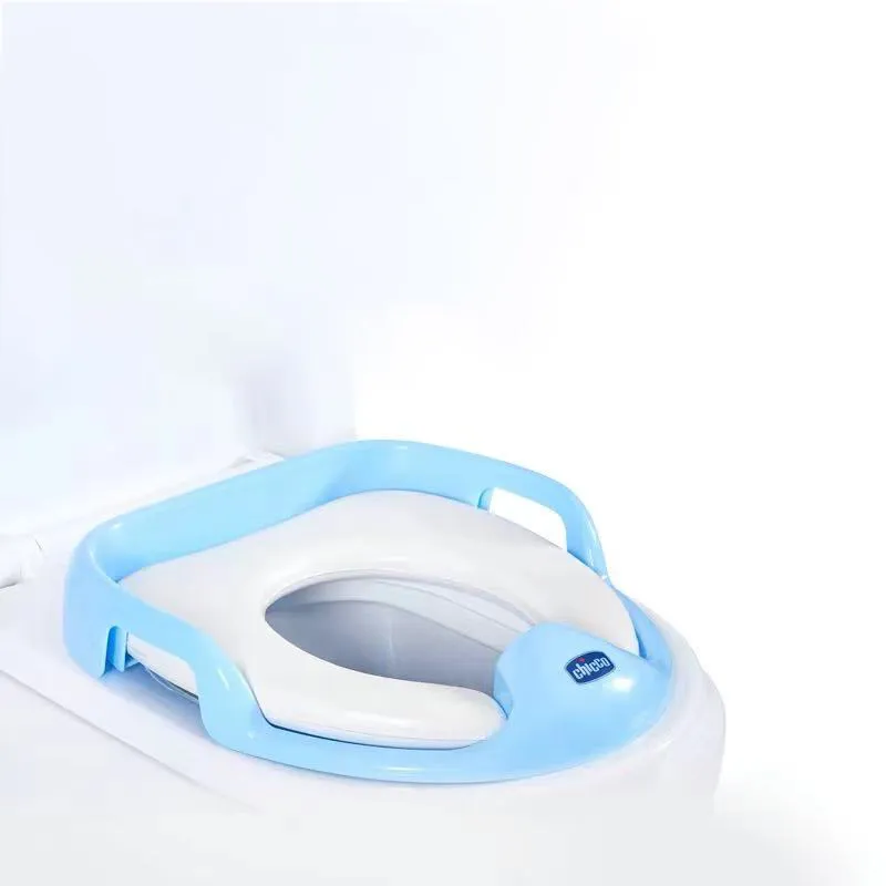 Potty Training Seat with Handles Fits O/V/U Toilets for Boys and Girls Light Blue image 3
