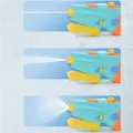 兒童拉出式水槍彩虹噴霧 3 種模式噴槍可調節噴嘴適用於夏季游泳池海灘戶外遊戲  image 5
