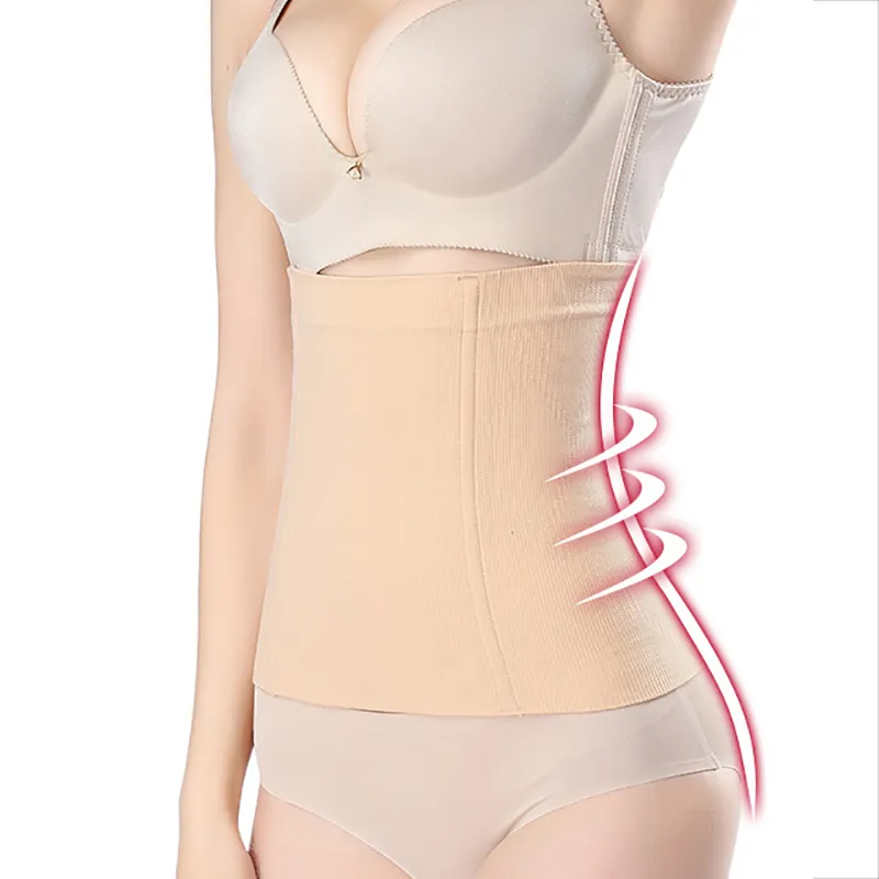 Cinto modelador de cintura feminino de alta elasticidade, aparador de cintura respirável, faixa abdominal de emagrecimento para trabalho de ginástica Cor Bege image 2