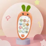 Baby Mobile Phone Toy Learning Interactive Educational Cell Phone Toy Early Education Smartphone Toy with a Variety of Music Sounds Orange