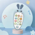 Baby Mobile Phone Toy Learning Interactive Educational Cell Phone Toy Early Education Smartphone Toy with a Variety of Music Sounds Blue