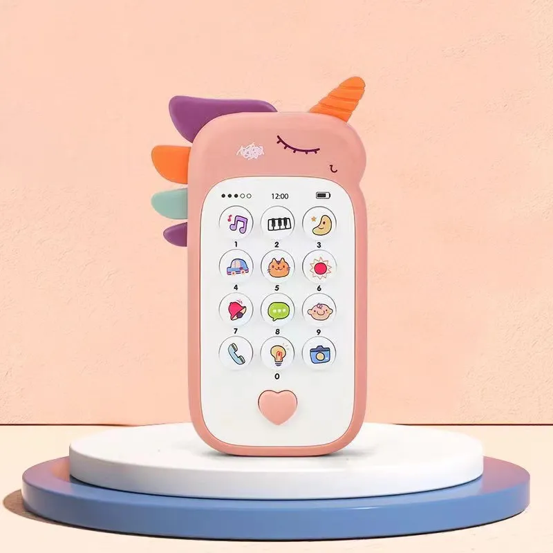 Baby Mobile Phone Toy Learning Interactive Educational Cell Phone Toy Early Education Smartphone Toy with a Variety of Music Sounds Pink image 6