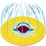 Sprinkler & Splash Pad Play Mat Foldable Portable Outdoor Sprinkler Pad Water Toys Yellow