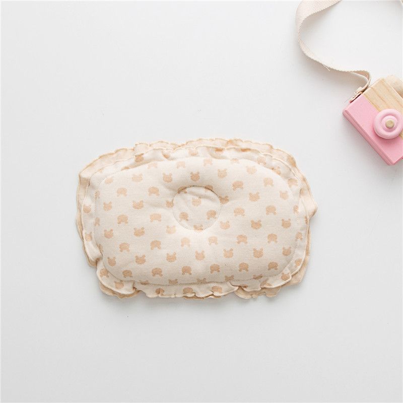 

100% Cotton Baby Pillow Ruffled Sleeping Pillow to Help Prevent and Treat Flat Head Syndrome