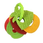 mordedor de bebê em forma de fruta mordedor de bebê com chocalho brinquedos de dentição infantil Verde