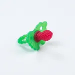 Brinquedo de mordedor de bebê de silicone de grau alimentício brinquedo de dentição infantil em forma de fruta acalma as gengivas doloridas de bebês Vermelho
