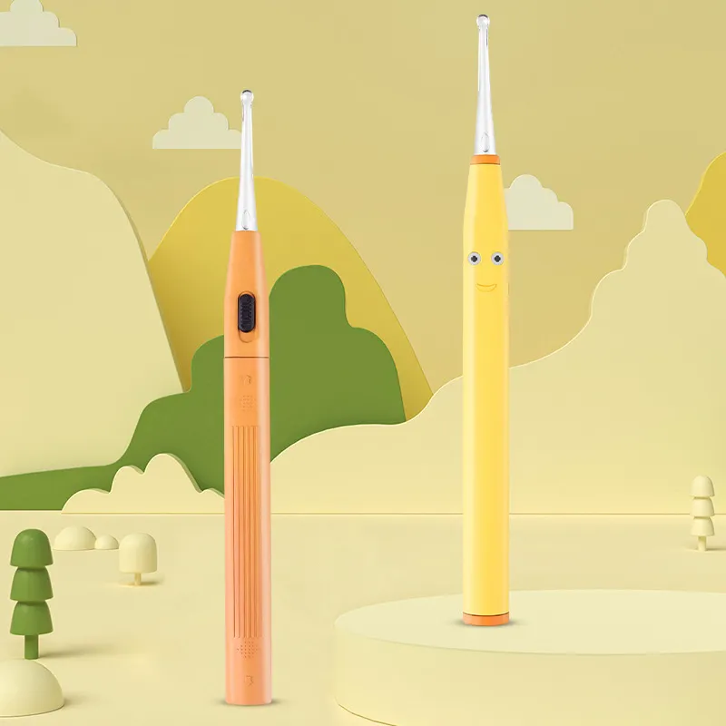 مجموعة أدوات إزالة شمع الأذن من قطعتين مع مصباح ليد ومجموعة أدوات إزالة شمع الأذن المكبرة 5x الأصفر big image 1