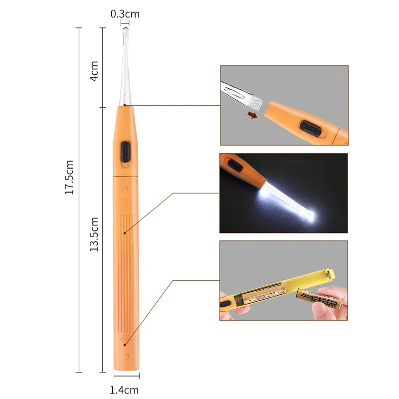 2Pcs Ear Wax Removal Tool Set with LED Light and 5X Magnifier Earwax Removal Kit  image 6