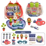 Kinder Mini Tool Kit Pflanzset Montessori Lernspielzeug Interaktives Spielspielzeug Farbe-A