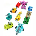 número criativo montagem blocos de construção figura de ação robôs transformação transporte carro deformar número brinquedos matemáticos  image 5