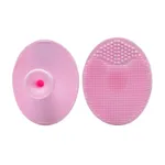 Baby Bath Silicone Brush Massage Brush Scrubbers Exfoliator Brush Suction Cup Design Pink