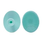 Baby Bath Silicone Brush Massage Brush Scrubbers Exfoliator Brush Suction Cup Design Mint Green