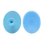 Baby Bath Silicone Brush Massage Brush Scrubbers Exfoliator Brush Suction Cup Design Light Blue