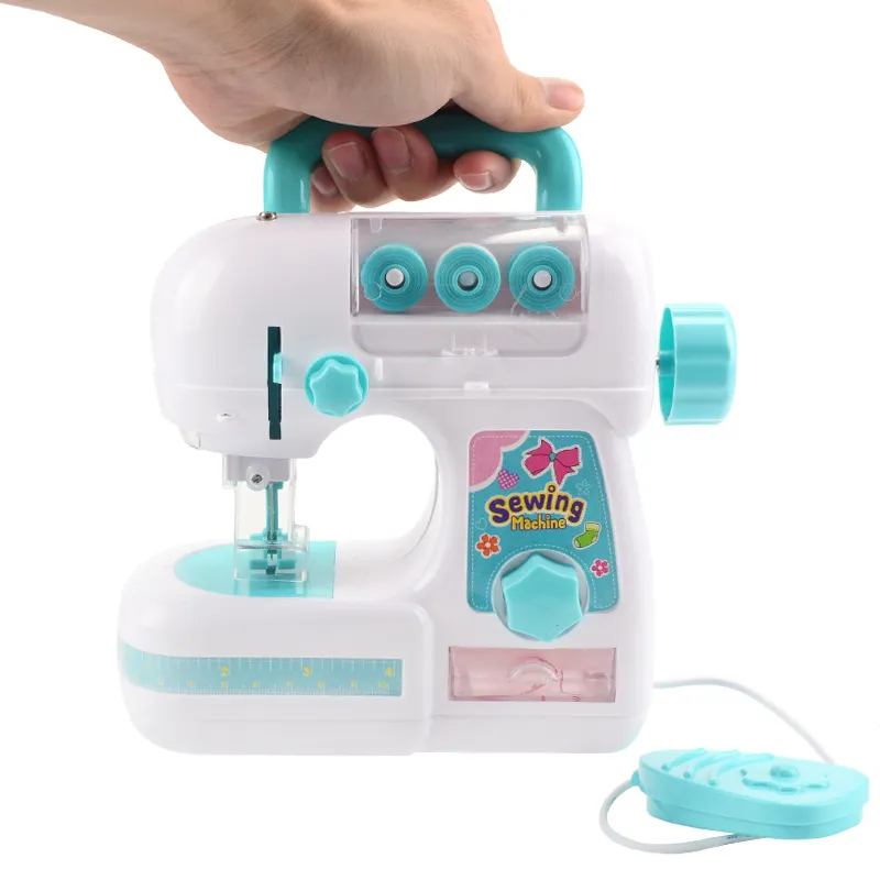 Sewing Machine Toy Girls Electric Sewing Machine Educational Toy Turquoise image 3