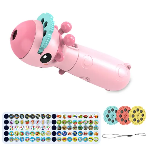 Brinquedo de lâmpada de lanterna de projeção infantil luz de foto de desenho animado bonito na hora de dormir aprendendo brinquedos divertidos
