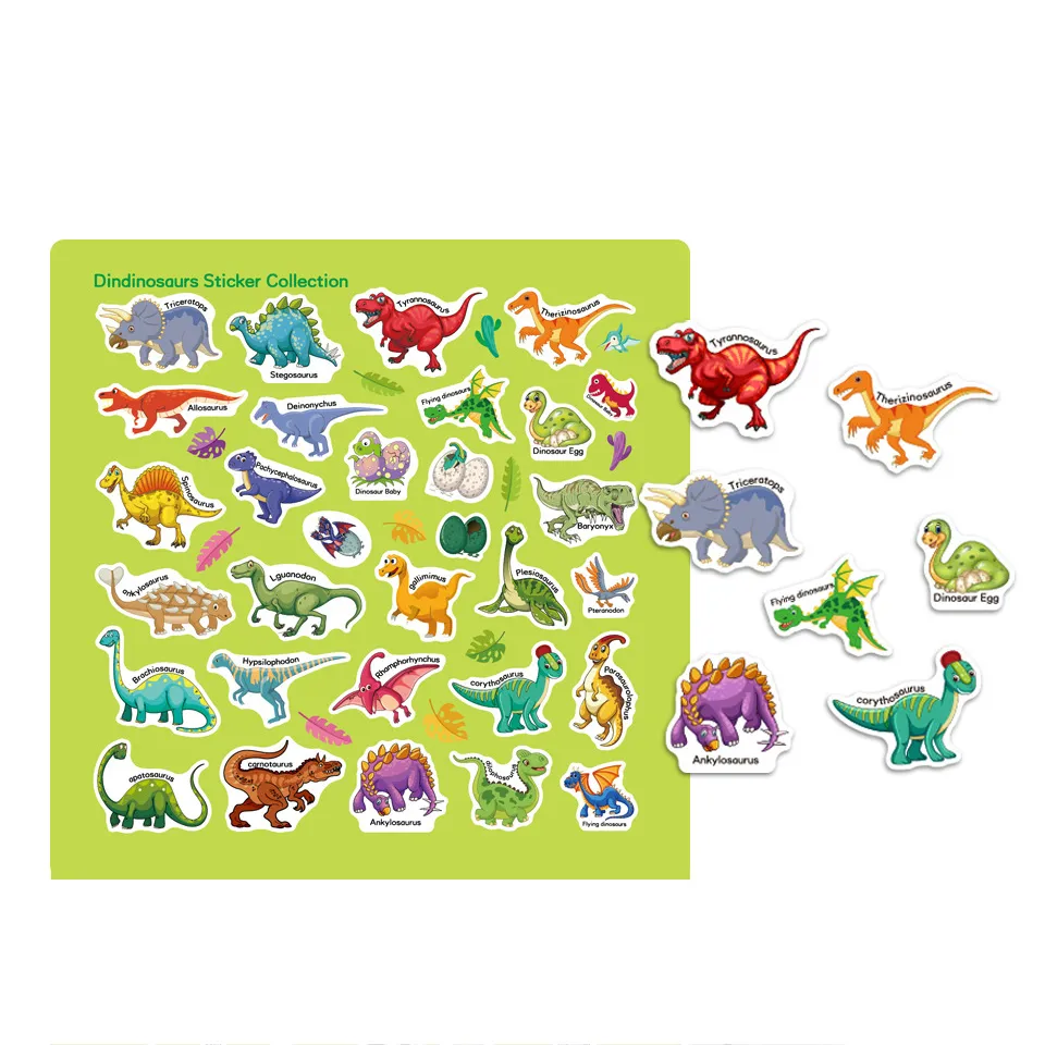 Reusable Sticker Book for Kids, 8 Pack Kids Toddlers Activity Book Animals