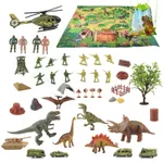 49Pcs Dinosaur Toys Kids Activity Play Mat Realistic Dinosaur Jurassic Dinosaur Play Set  image 4