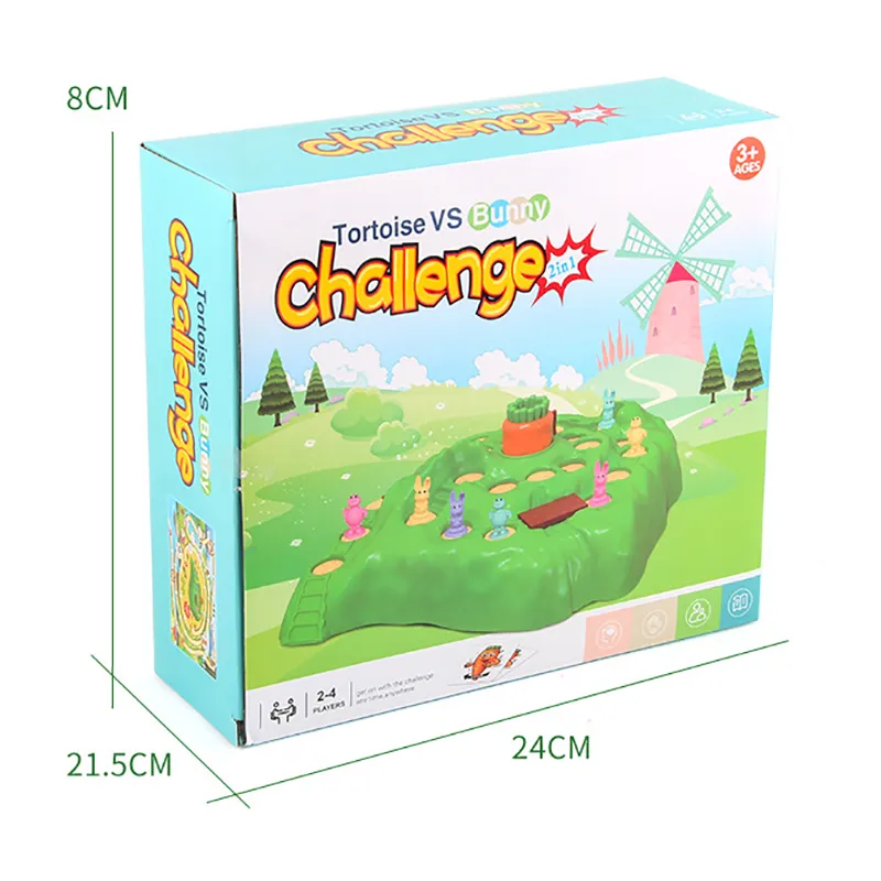 Tortoise and Rabbit Trap Game Toy Board Game Bunny Challenge Cross Country Race Toy  image 6