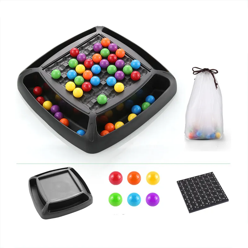 

Rainbow Ball Chess Board Elimination Game Rainbow Ball Matching Game Interactive Jigsaw Educational Toys for Parents and Kids