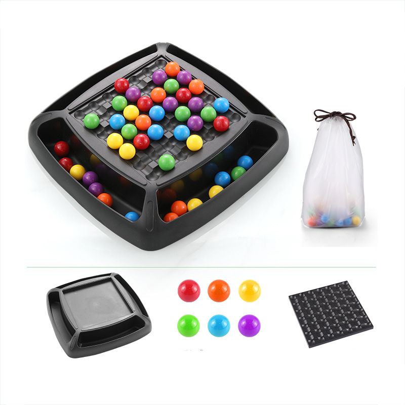 Rainbow Ball Matching Brinquedos Colorido Fun Puzzle Xadrez Jogo de  Tabuleiro Com 80pcs Contas Coloridas Intelligent Brain Game Brinquedo  Educacional