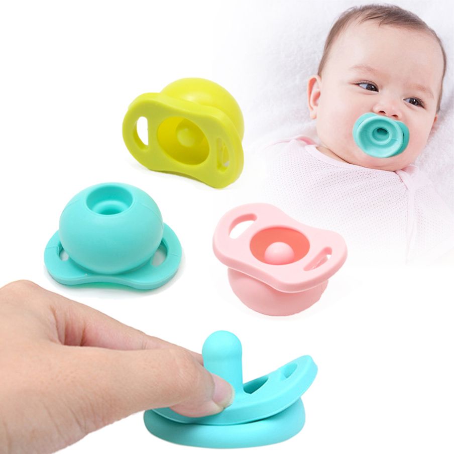 

3-pack Food Grade Silicone Retractable Pacifier Portable Baby Appease Dust-Proof Pacifier with Box