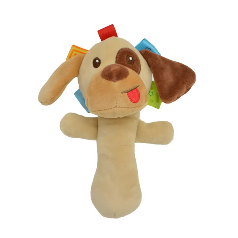 Brinquedos de chocalho de pelúcia de bebê conforto macio bicho de pelúcia chocalho de mão de desenvolvimento brinquedo de aperto de mão Cor-D