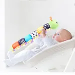 Musical Caterpillar Toy Multicolor Crinkle Rattle Soft Stuffed Cuddly Sensory Toy with Ruler Design  image 4