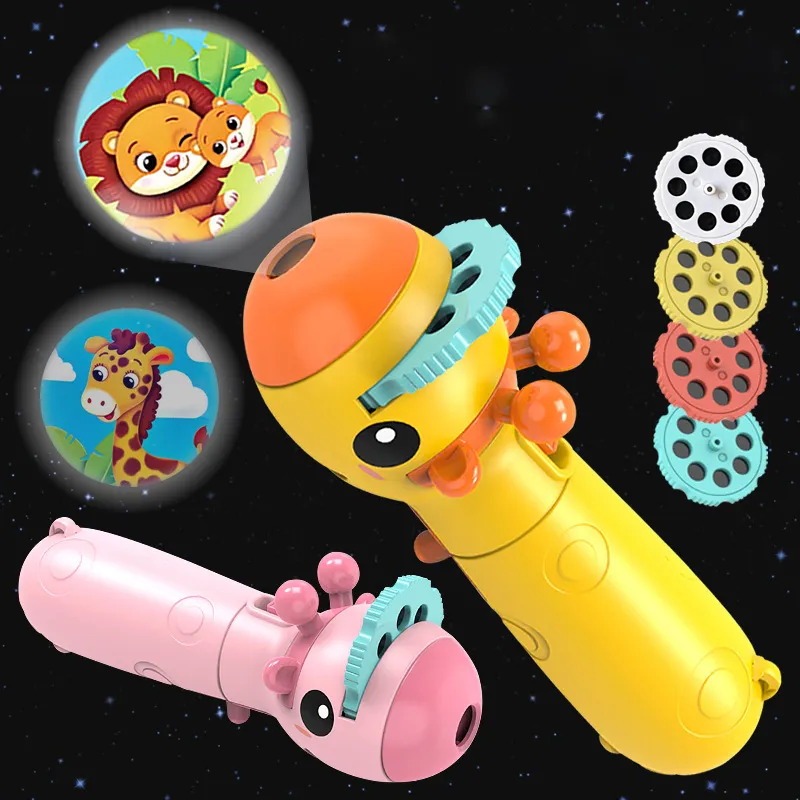 Kids Projection Flashlight Torch Lamp Toy Cute Cartoon Photo Light Bedtime Learning Fun Toys big image 8