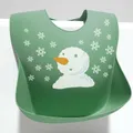 Food Grade Silicone Baby Bibs with Large Capacity Food Catcher Pocket Adjustable Portable Soft Foldable Toddler Bib  image 2