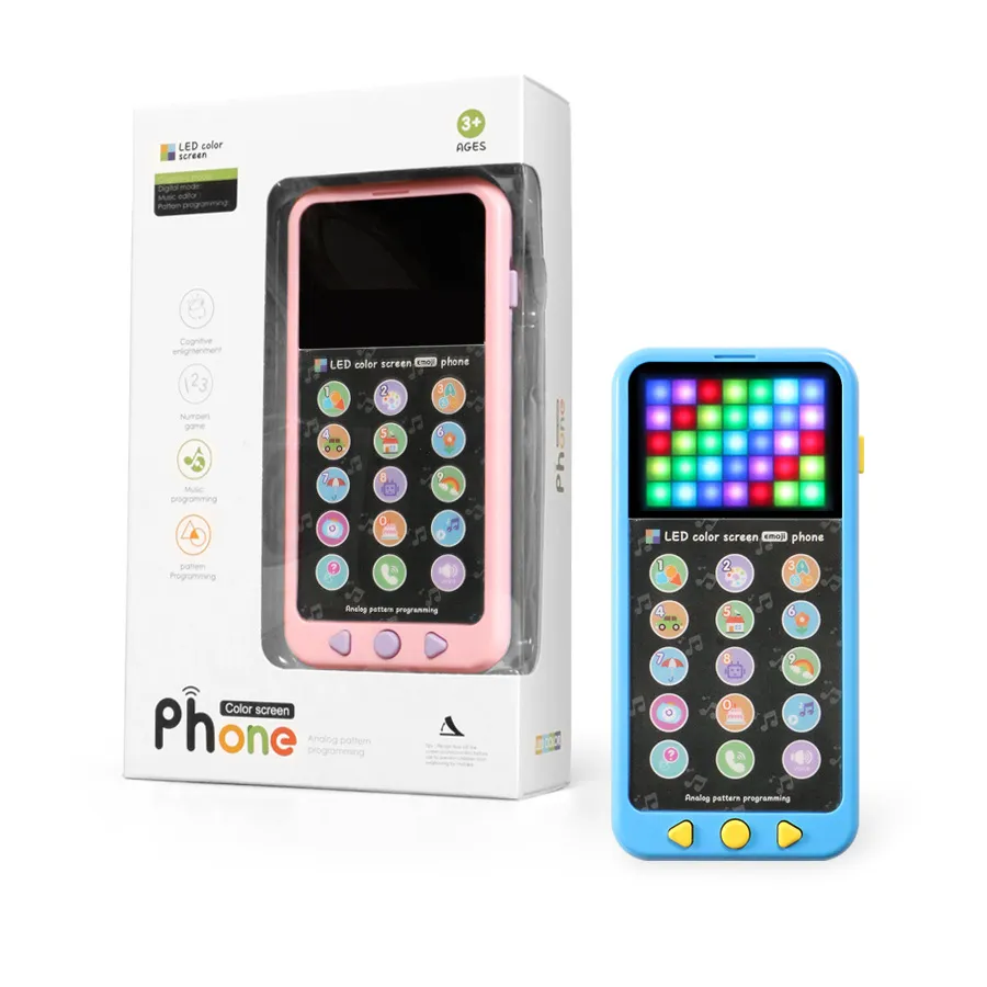 Emoji Phone Touch Screen LED Color Screen Mobile Phone Toy Early Education Machine Toddler Learning Toys  image 6
