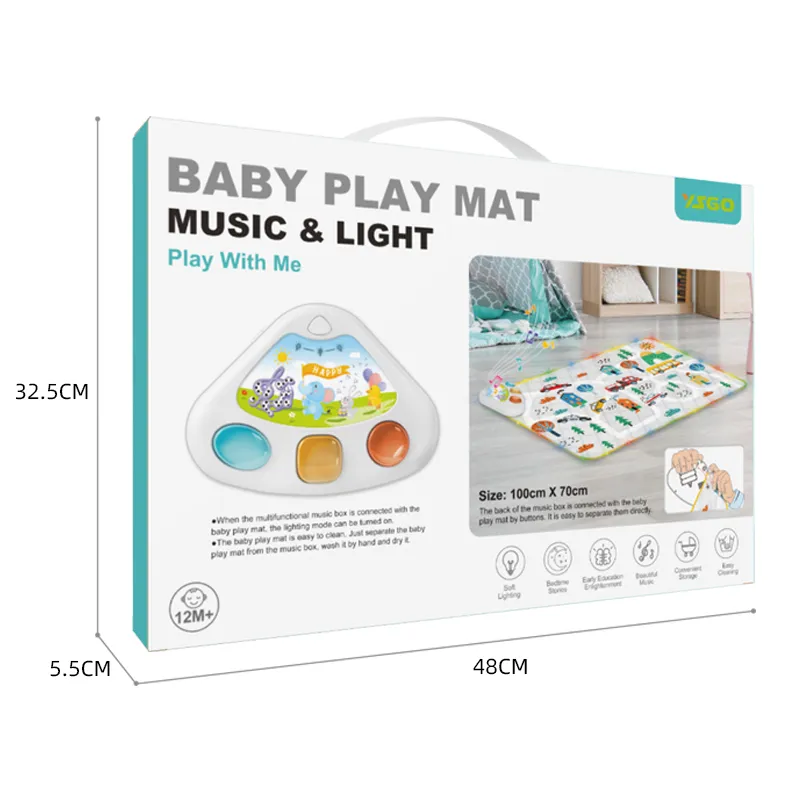 

Baby Play Mat Tummy Time Activity Mat with Multifunctional Music Box Musical Activity Center Early Development Educational Toys Gift