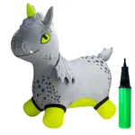 Inflatable Bouncy Unicorn Kids Bouncy Hopper Ride On Toys with Pump Indoor Outdoor Activity Toys Gift Color-E