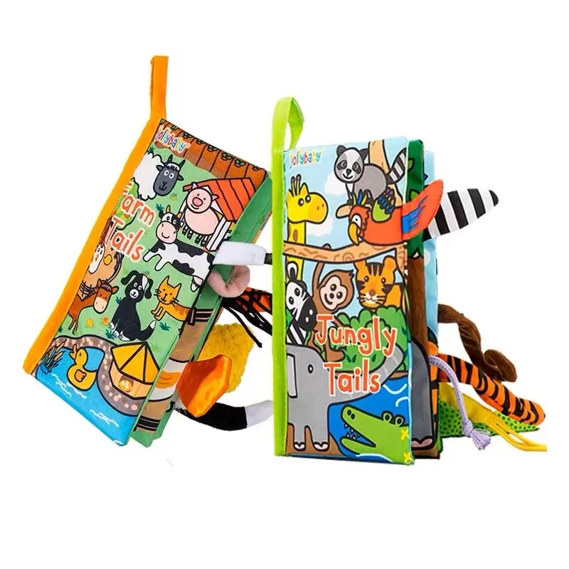 Cloth Baby Book Intelligence Development Educational Toy Soft Cloth Learning Cognize Books For 0 Months+   5 pages Color-A image 4