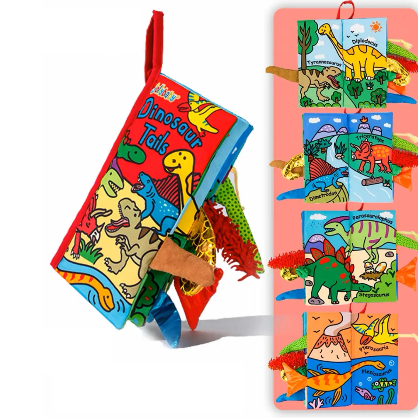 Cloth Baby Book Intelligence Development Educational Toy Soft Cloth Learning Cognize Books For 0 Months+   5 pages Color-C