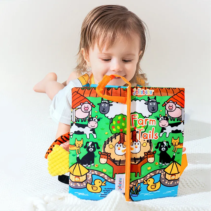 Cloth Baby Book Intelligence Development Educational Toy Soft Cloth Learning Cognize Books For 0 Months+   5 pages Color-A image 3