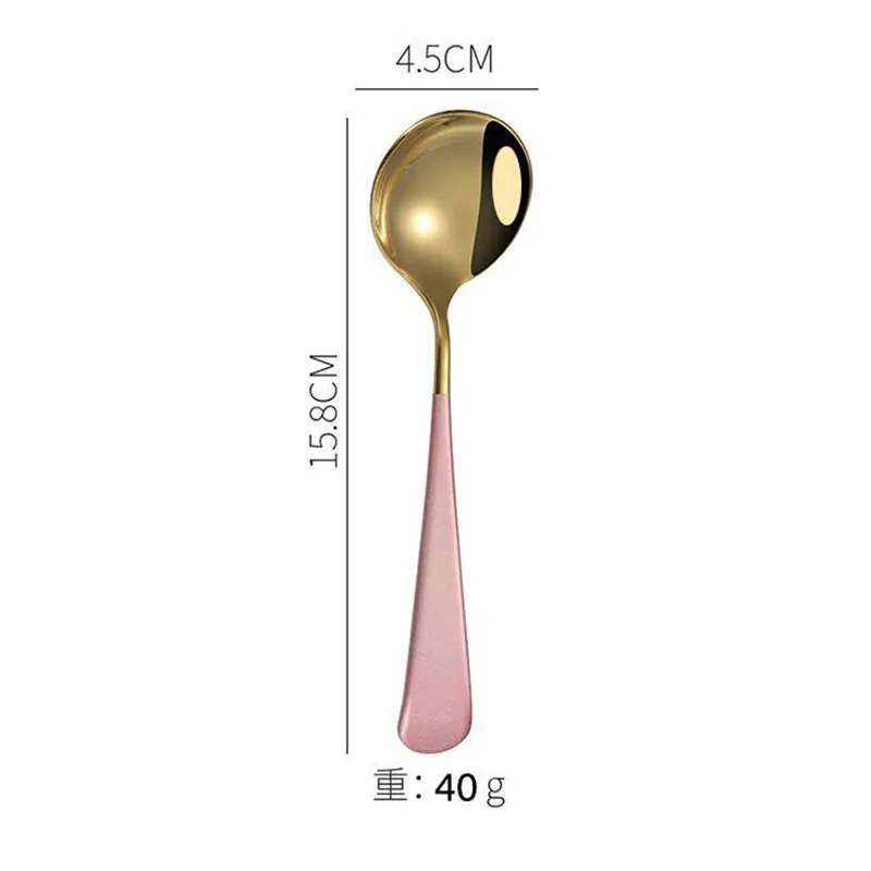 Flatware Stainless Steel Cutlery Fork Cute Western Food Pink big image 1
