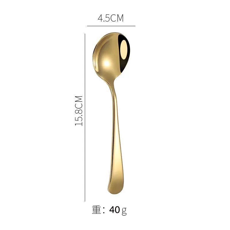 Flatware Stainless Steel Cutlery Fork Cute Western Food Gold