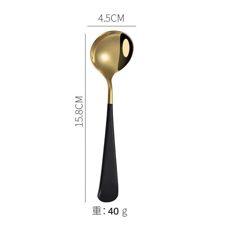 Flatware Stainless Steel Cutlery Fork Cute Western Food Color block