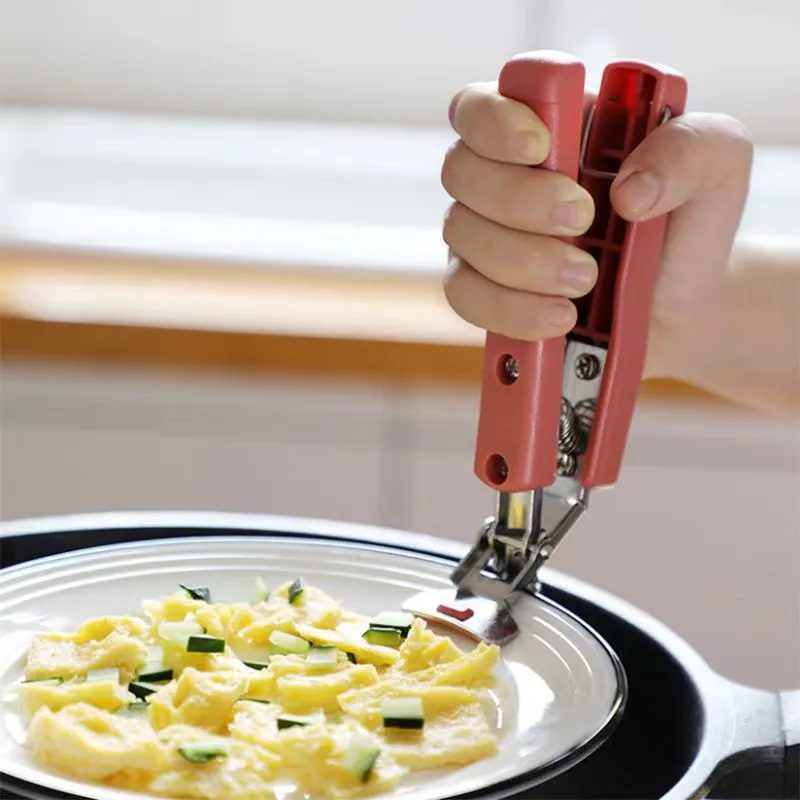 Stainless Steel Bowl Dish Clamp Pot Pan Gripper Clip Hot Dish Plate Bowl Clip Retriever Tongs Silicone Handle Kitchen Tool Color-A image 6